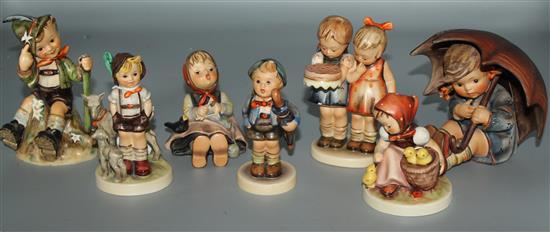 7 Hummell figures